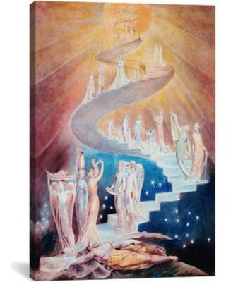 jacobs-ladder-by-william-blake-painting-print-on-canvas-size-60-h-x-40-w-x-1-5-d