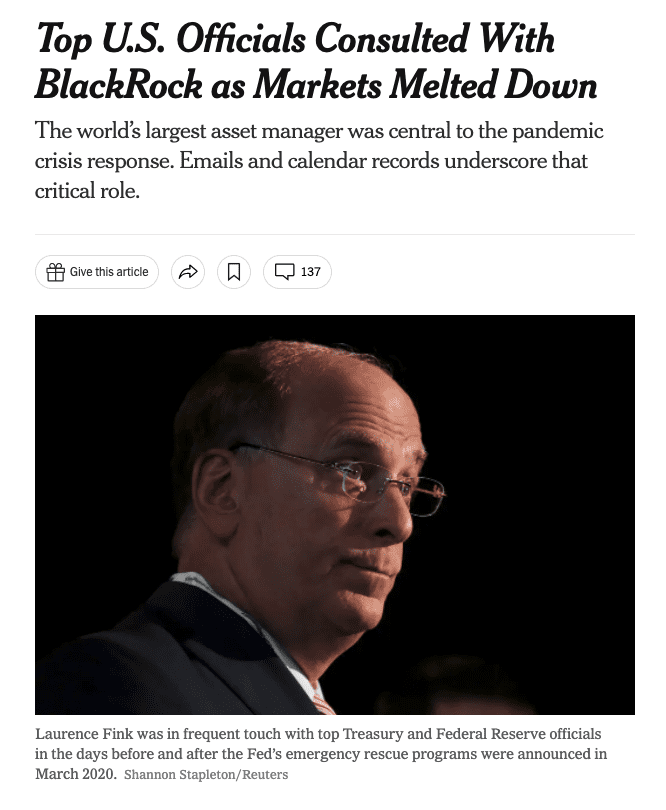 r/Superstonk - Wheres all the money Larry??? Blackrock has no clothes and worked with the FED to save each other In March of 2020.